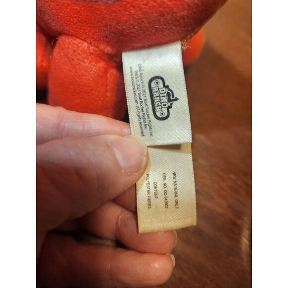 Dino Ranch Mini Dinosaur Plush BLITZ 6" Plush Red And Green Stuffed Dinosaur - Picture 6 of 8